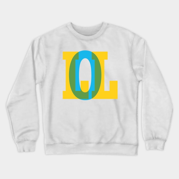 Colorful LOL Crewneck Sweatshirt by oddmatter